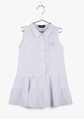 CONGUITOS TEXTIL Clothing Girl's White Shirtdress