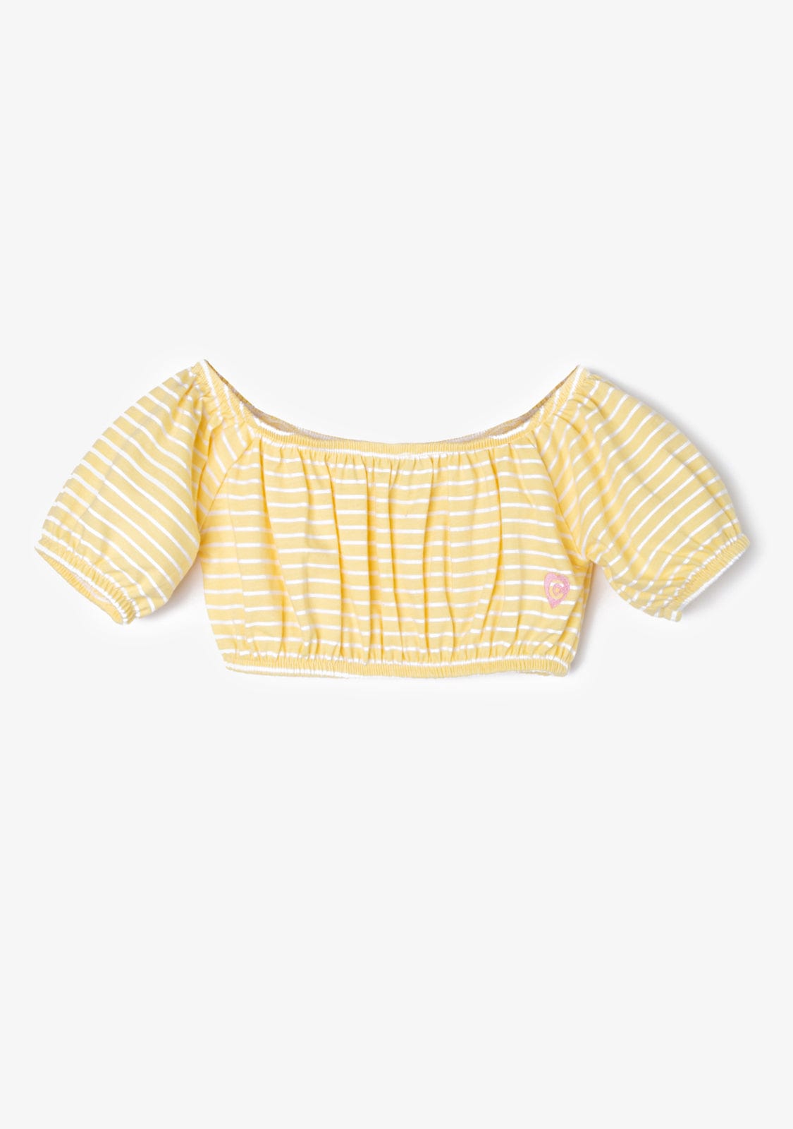 CONGUITOS TEXTIL Clothing Girl's Yellow Striped Top