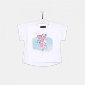 CONGUITOS TEXTIL Clothing Girls "Balloons" Glitter Glow in the dark T-shirt