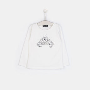 CONGUITOS TEXTIL Clothing Girls Crown White T-shirt