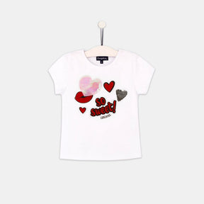 CONGUITOS TEXTIL Clothing Girls "Hearts" Colour-Changing T-Shirt