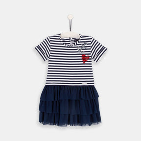 CONGUITOS TEXTIL Clothing Girls Navy Combined Dress