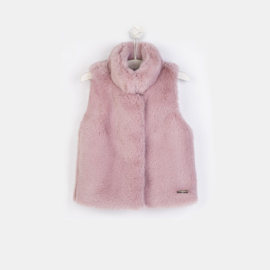 CONGUITOS TEXTIL Clothing Girls Pink Faux Fur Vest