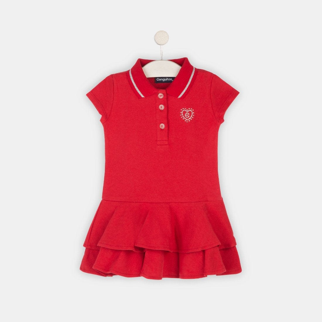 CONGUITOS TEXTIL Clothing Girls Red Polo Dress