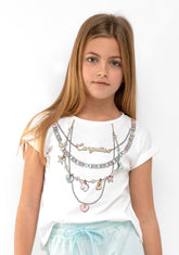 CONGUITOS TEXTIL MANGA CORTA Necklaces White T-shirt