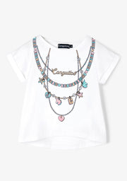 CONGUITOS TEXTIL MANGA CORTA Necklaces White T-shirt