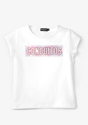 CONGUITOS TEXTIL MANGA CORTA White Flower T-Shirt
