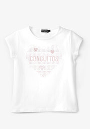 CONGUITOS TEXTIL MANGA CORTA White Heart T-shirt