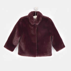 CONGUITOS TEXTIL ROPA / ABRIGOS Y CHAQUETAS Girls Wine Faux Fur Coat