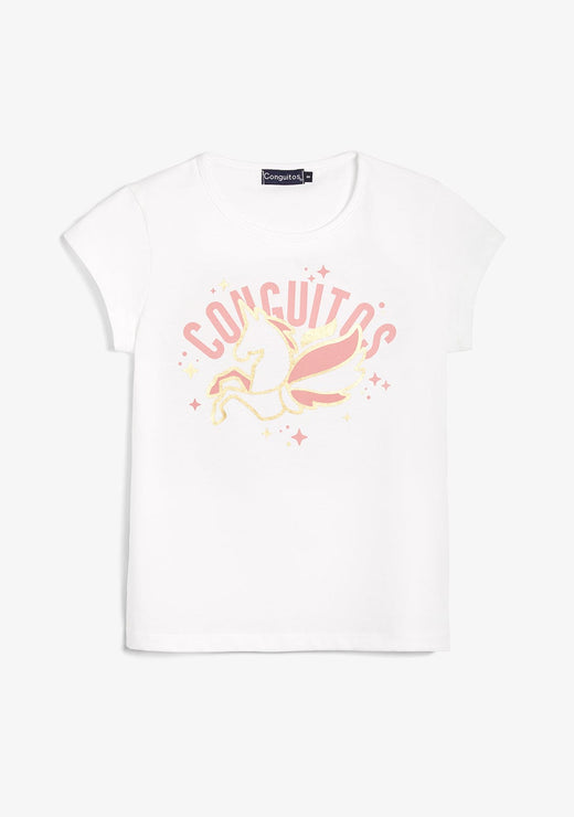 CONGUITOS TEXTIL ROPA / CAMISETAS / MANGA CORTA White Gold Unicorn T-Shirt