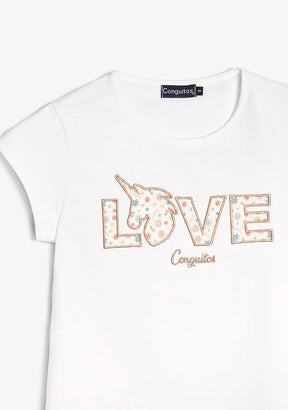 CONGUITOS TEXTIL ROPA / CAMISETAS / MANGA CORTA White Love T-Shirt