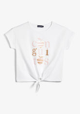 CONGUITOS TEXTIL ROPA / CAMISETAS / MANGA CORTA White Sequins T-Shirt