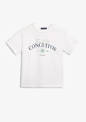 CONGUITOS TEXTIL ROPA / CAMISETAS / MANGA CORTA White Tennis T-Shirt