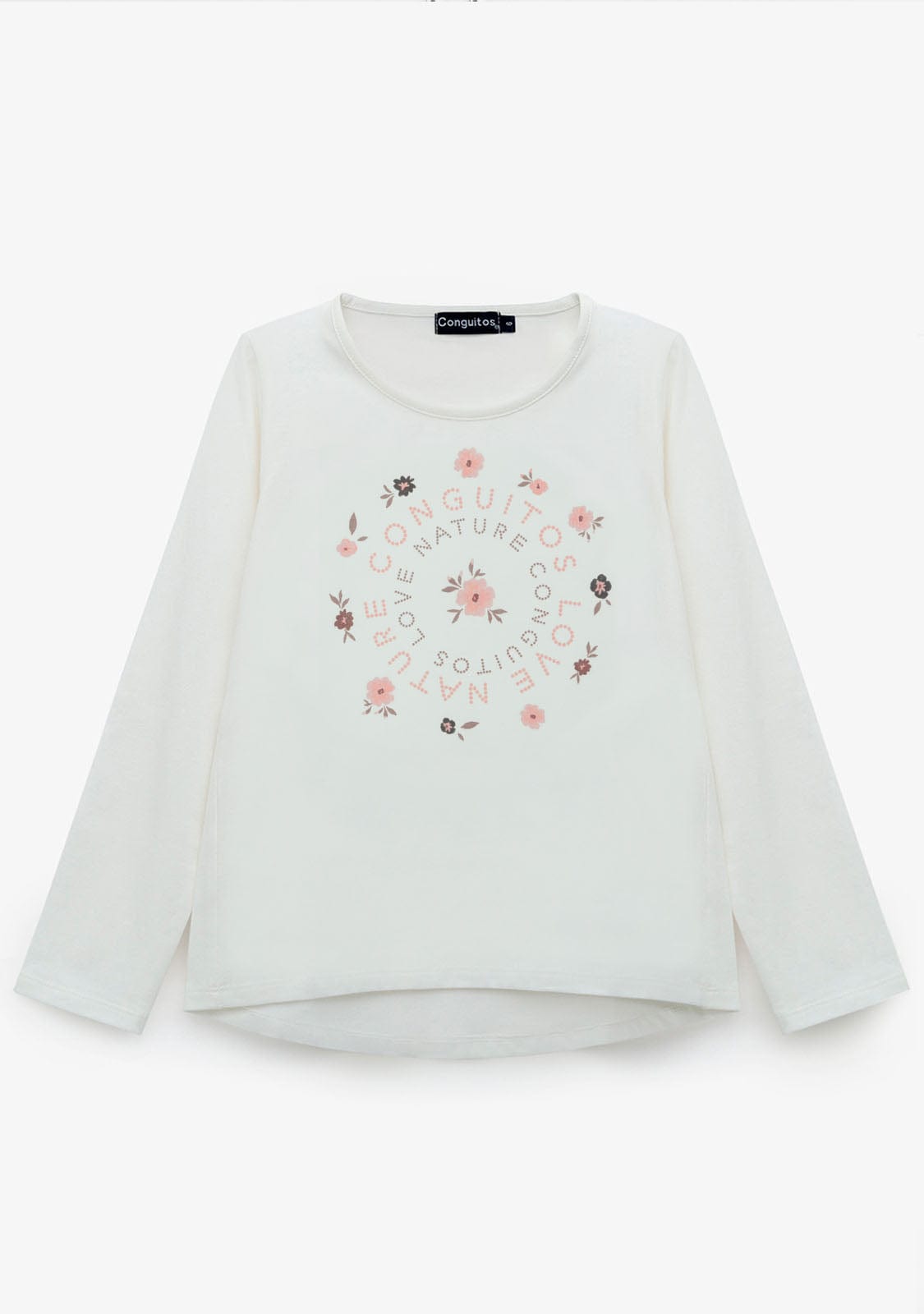 CONGUITOS TEXTIL ROPA / CAMISETAS / MANGA LARGA Girl's White Nature T-Shirt