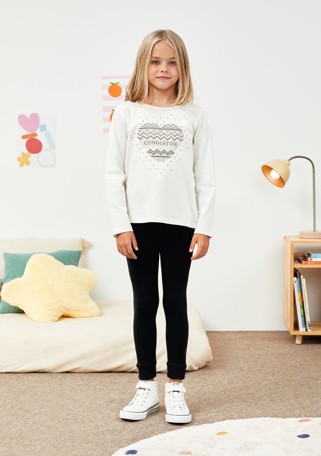 CONGUITOS TEXTIL ROPA / CAMISETAS / MANGA LARGA Off White Dots Heart T-Shirt