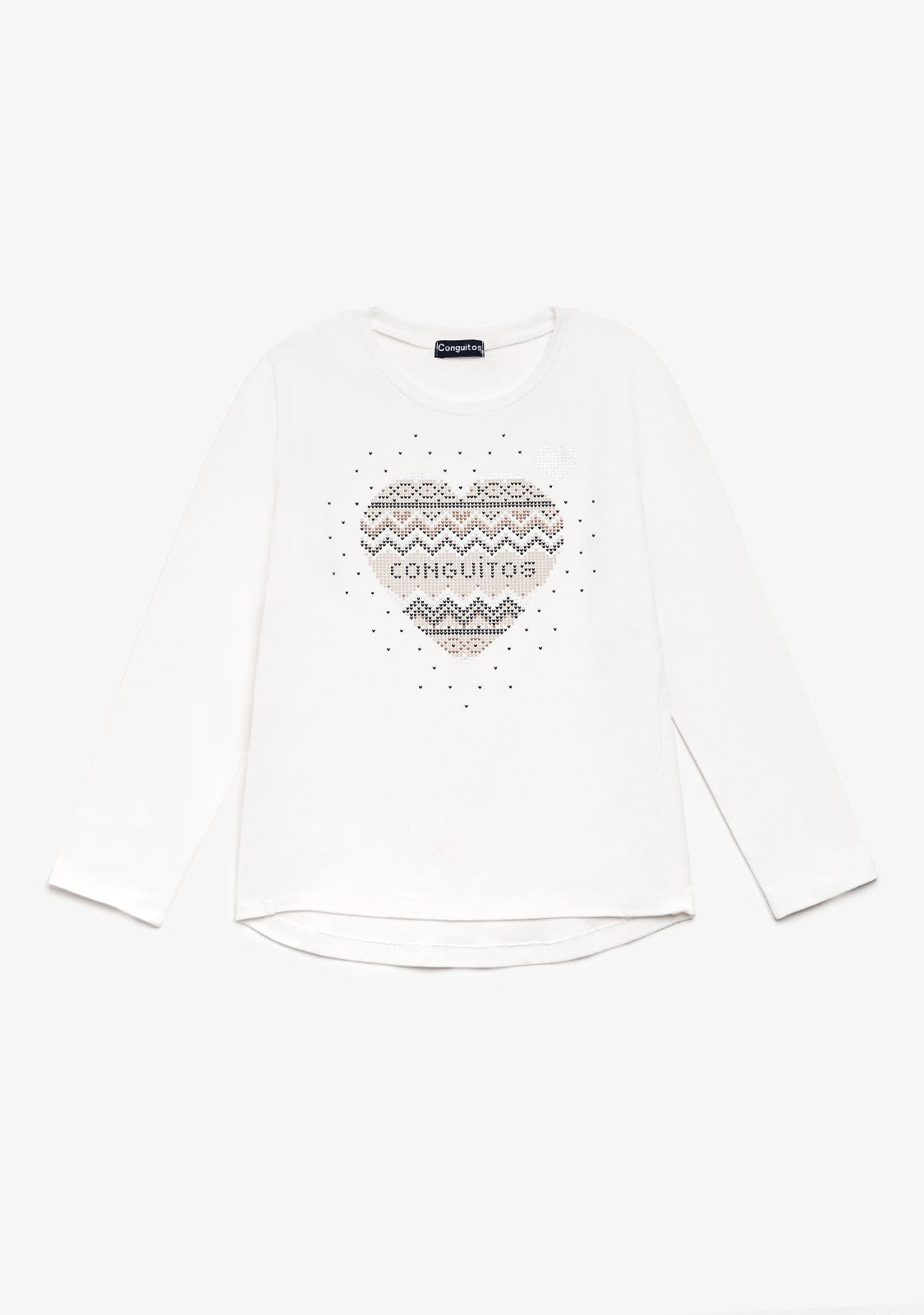 CONGUITOS TEXTIL ROPA / CAMISETAS / MANGA LARGA Off White Dots Heart T-Shirt