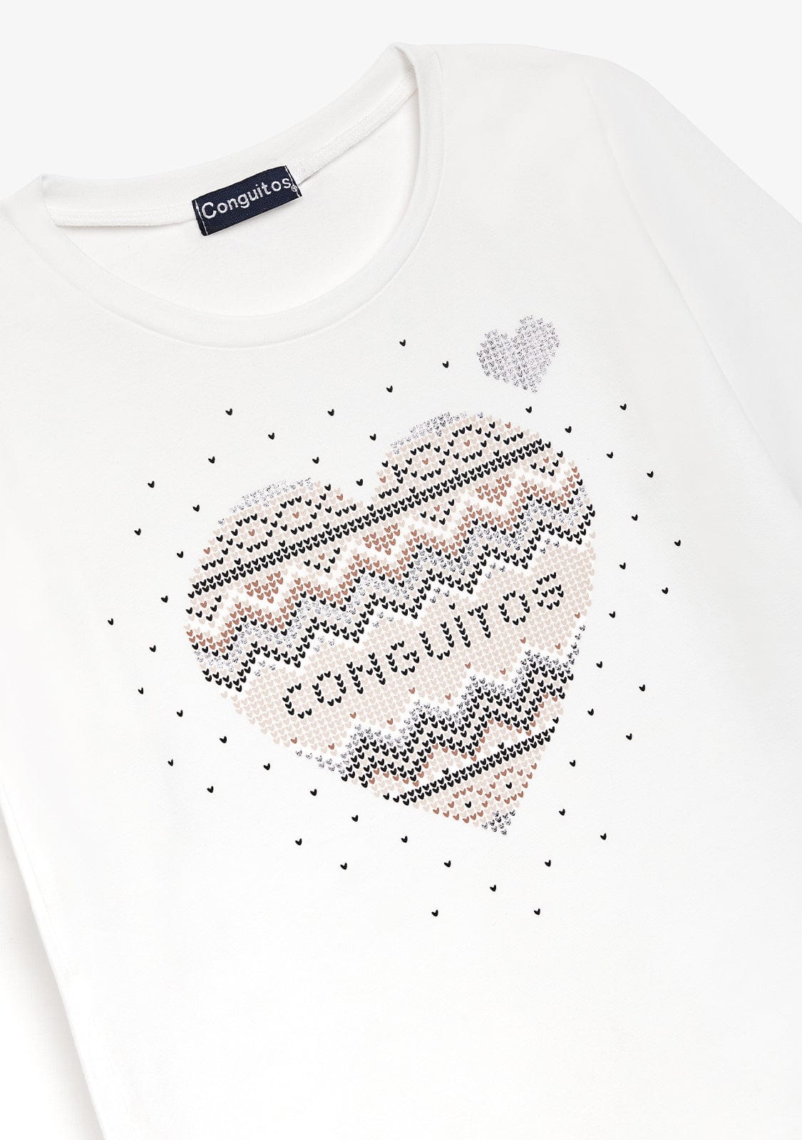 CONGUITOS TEXTIL ROPA / CAMISETAS / MANGA LARGA Off White Dots Heart T-Shirt