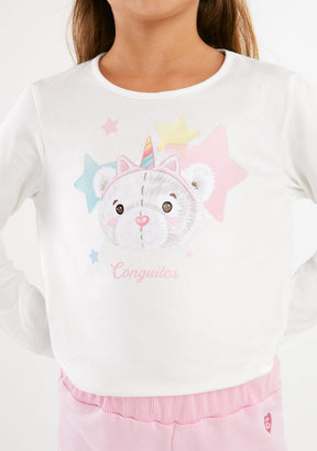 CONGUITOS TEXTIL ROPA / CAMISETAS / MANGA LARGA Off White Teddy Bear Stars T-Shirt