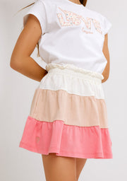 CONGUITOS TEXTIL ROPA / FALDAS Beige Block Skirt