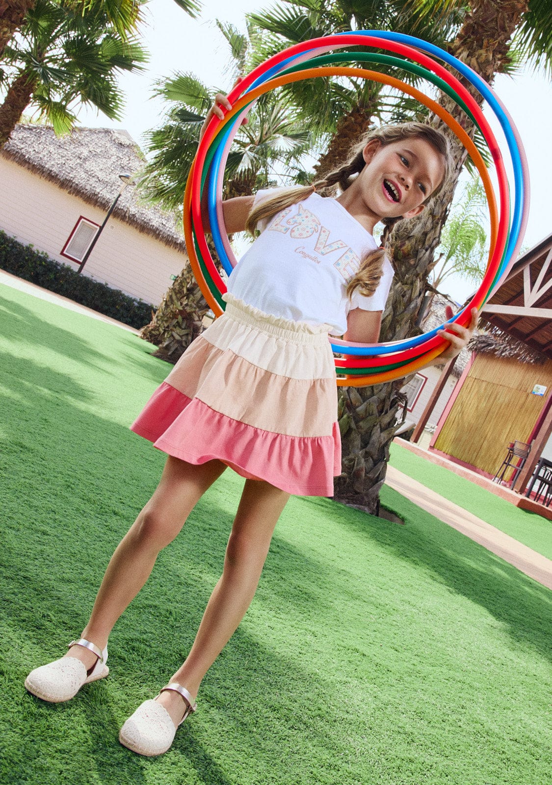 CONGUITOS TEXTIL ROPA / FALDAS Beige Block Skirt
