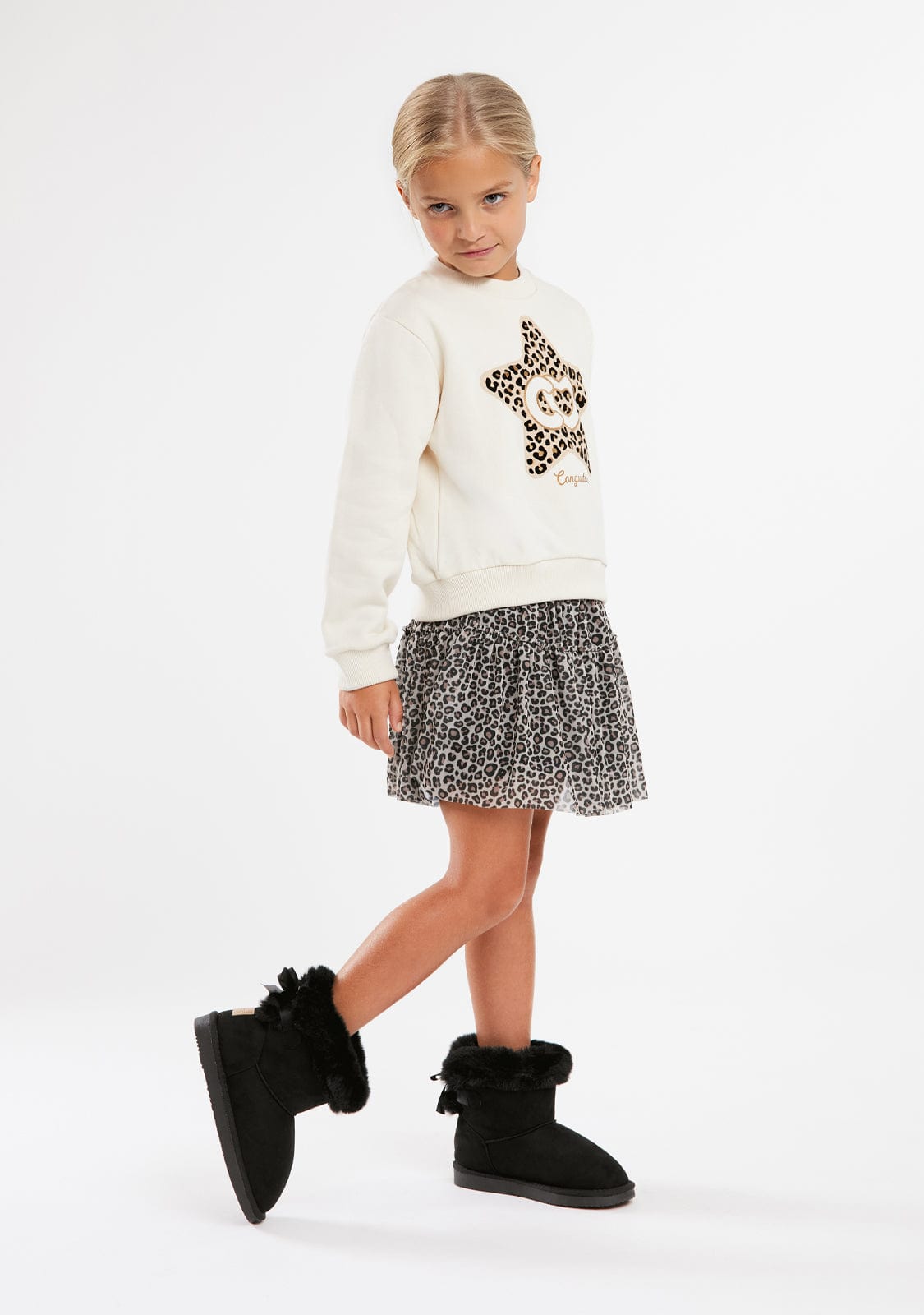 CONGUITOS TEXTIL ROPA / FALDAS Leopard Tulle Skirt