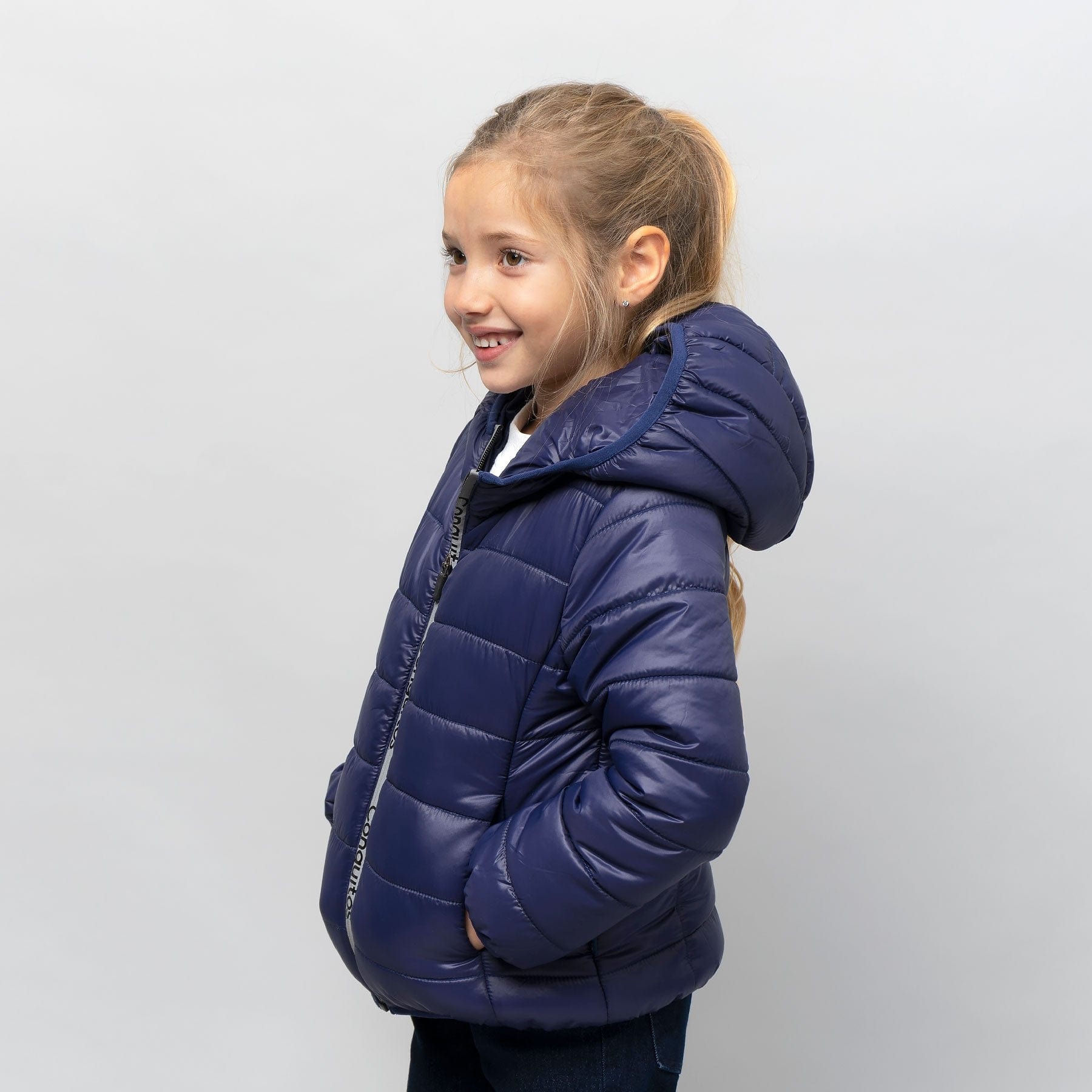 CONGUITOS TEXTIL ROPA Girl's Navy Recycled Reflectant Anorak