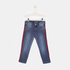 CONGUITOS TEXTIL ROPA Girls Denim Side Strip Jeans