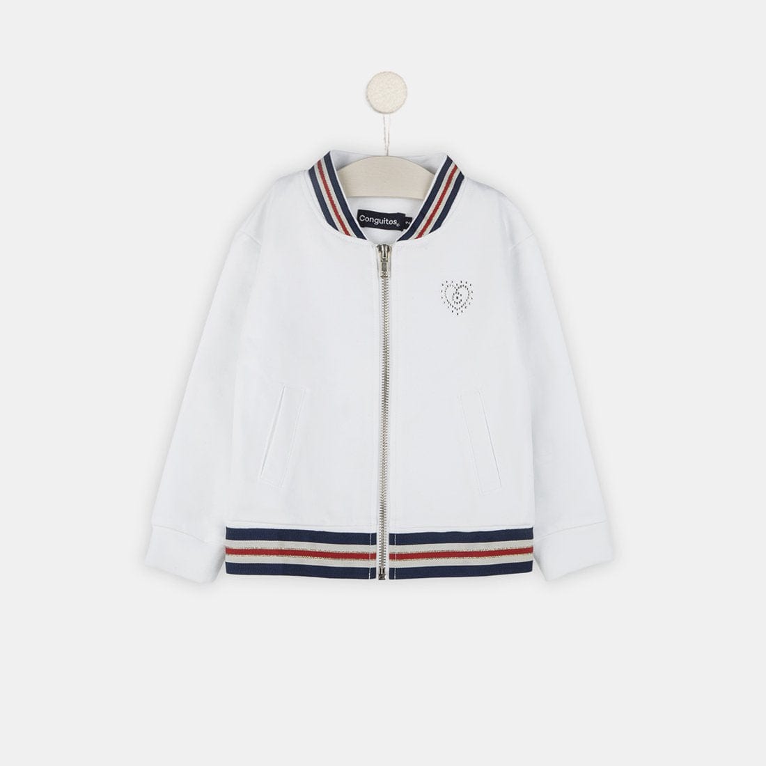 CONGUITOS TEXTIL ROPA Girls White Bomber Jacket