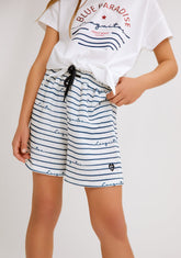 CONGUITOS TEXTIL ROPA / PANTALONES / CORTOS Blue Striped Shorts