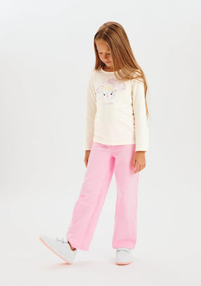 CONGUITOS TEXTIL ROPA / PANTALONES / LARGOS Pink Plush Joggers