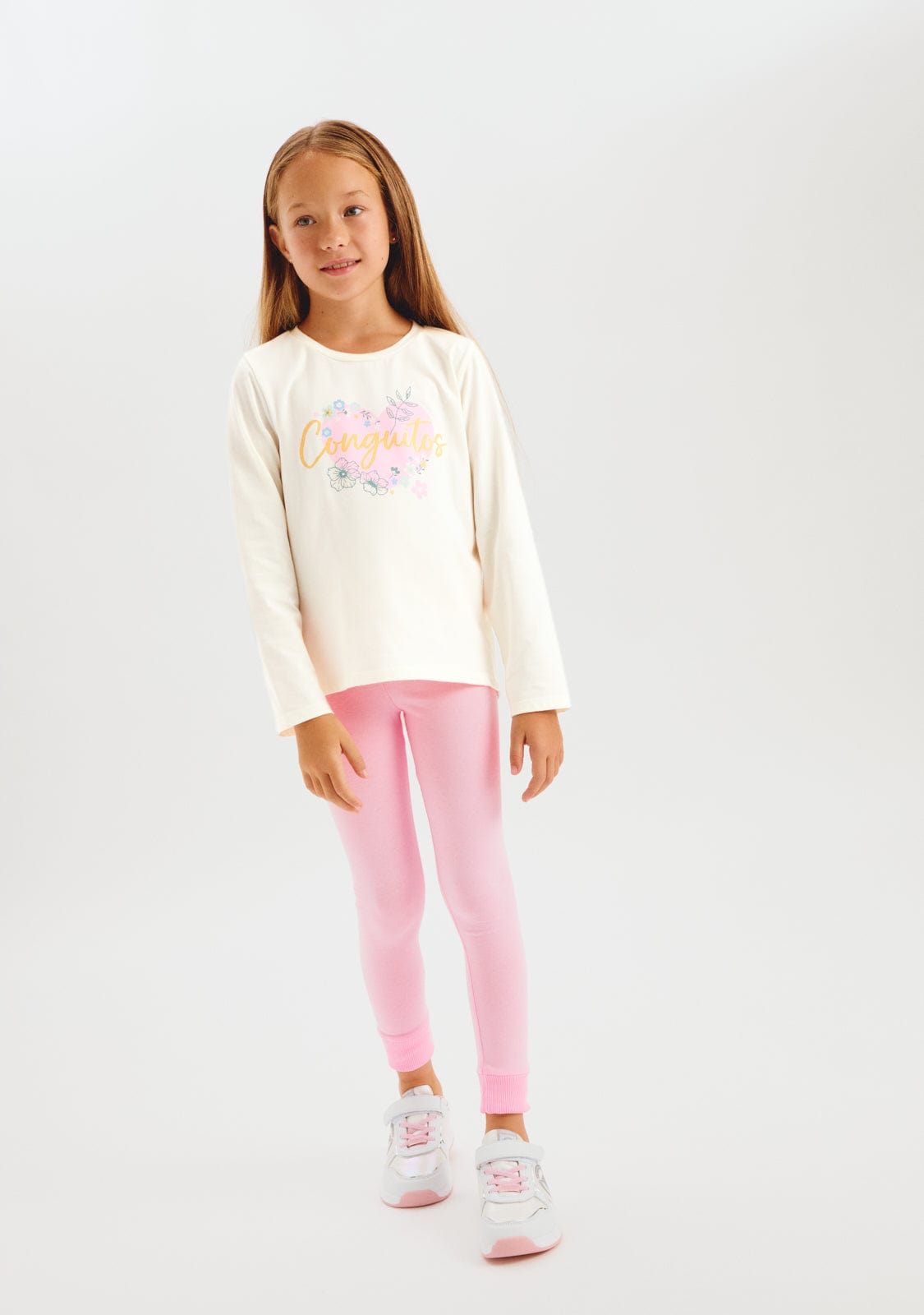 CONGUITOS TEXTIL ROPA / PANTALONES / LEGGINGS Pink Jersey Leggings