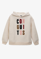 CONGUITOS TEXTIL ROPA / SUDADERAS / SUDADERAS CON CAPUCHA Girl's Beige Conguitos Hoodie