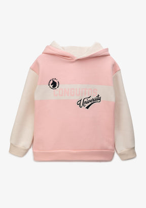 CONGUITOS TEXTIL ROPA / SUDADERAS / SUDADERAS CON CAPUCHA Girl's Pink University Hoodie