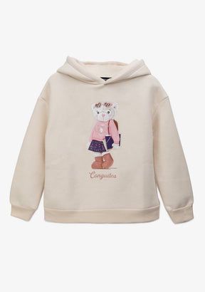 CONGUITOS TEXTIL ROPA / SUDADERAS / SUDADERAS SIN CAPUCHA Girl's Beige Teddy Conguitos Hoodie