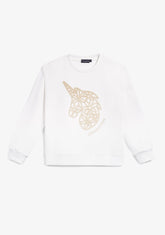 CONGUITOS TEXTIL ROPA / SUDADERAS / SUDADERAS SIN CAPUCHA White Unicorn Sweatshirt
