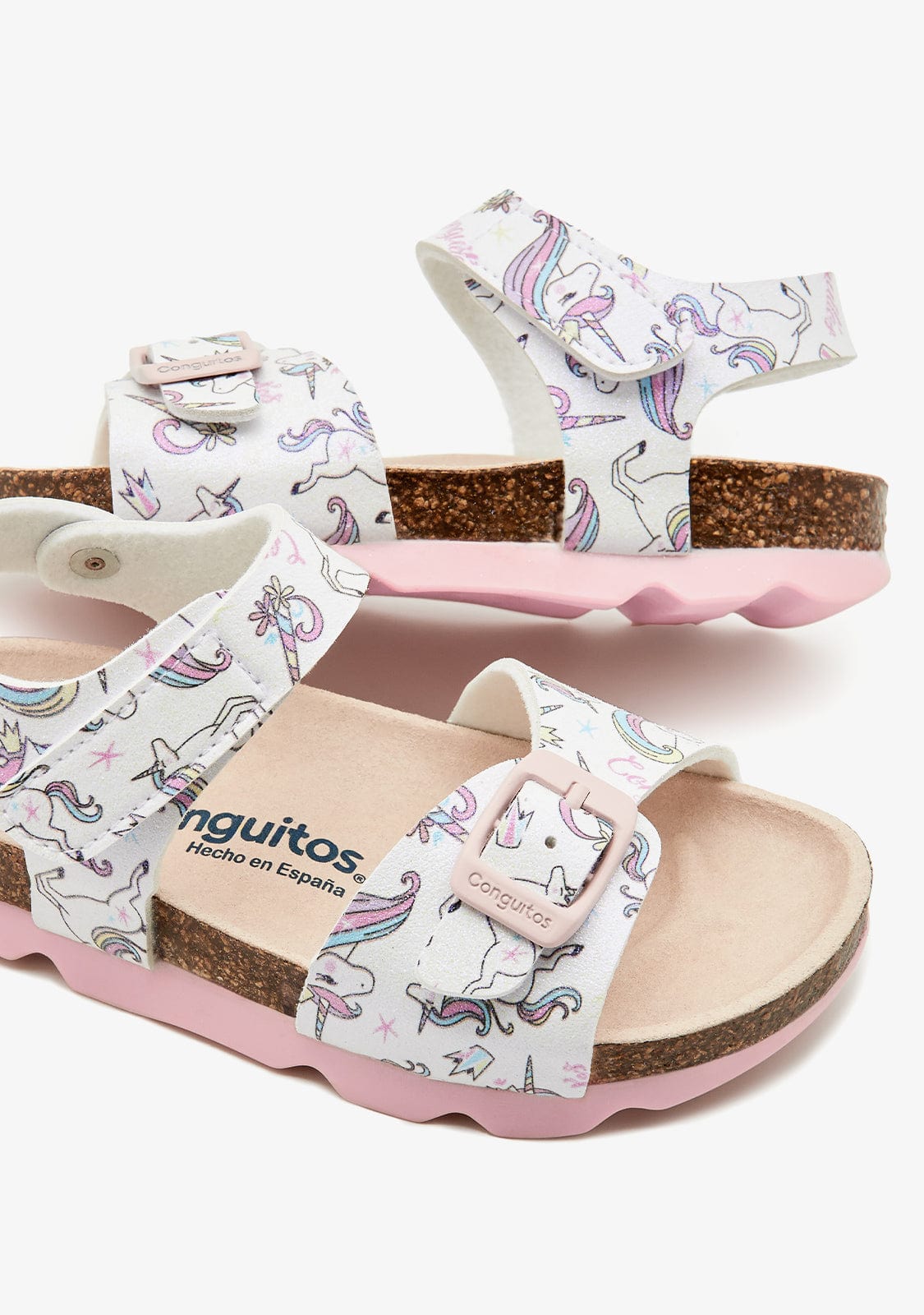 CONGUITOS TIRAS White Unicorns Sandals