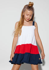 Conguitos VESTIDOS White Sailor Ruffled Red