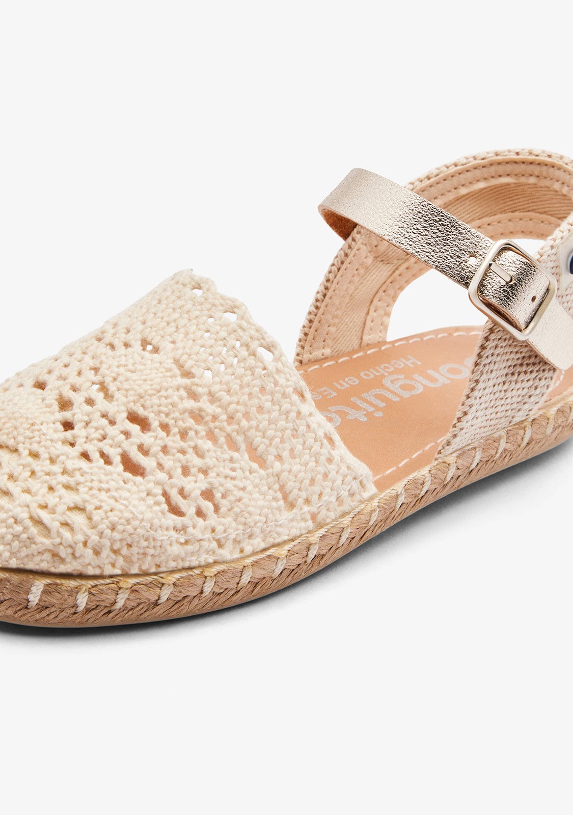 CONGUITOS ZAPATOS / ALPARGATAS Beige Crochet Buckle Espadrilles