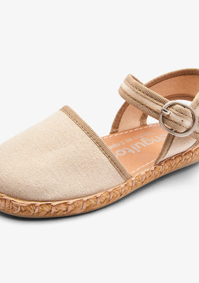 CONGUITOS ZAPATOS / ALPARGATAS Beige Maltinto Buckle Espadrilles
