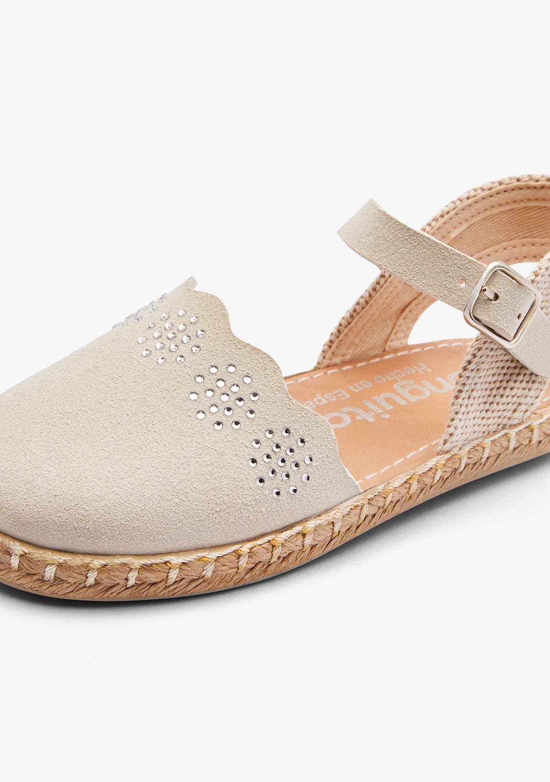 CONGUITOS ZAPATOS / ALPARGATAS Beige Micro Buckle Espadrilles