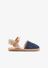 CONGUITOS ZAPATOS / ALPARGATAS Navy Thread Flowers Espadrilles