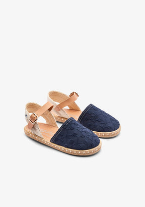CONGUITOS ZAPATOS / ALPARGATAS Navy Thread Flowers Espadrilles