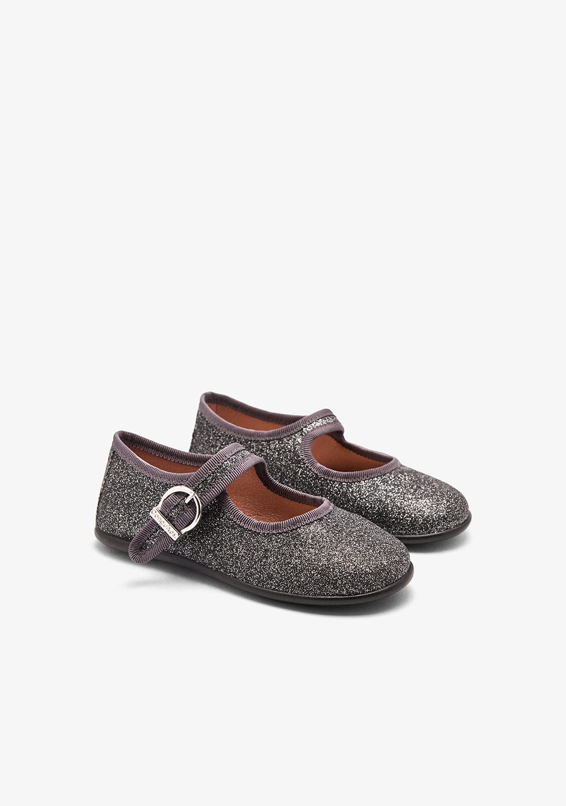 CONGUITOS ZAPATOS / BAILARINAS Antracita Glitter Mary Janes
