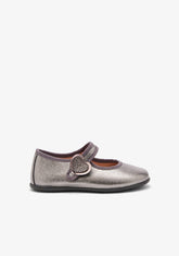 CONGUITOS ZAPATOS / BAILARINAS Antracita Strass Heart Mary Janes