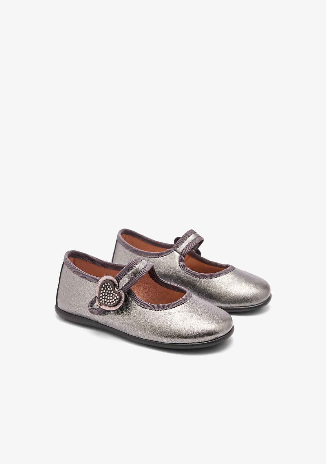 CONGUITOS ZAPATOS / BAILARINAS Antracita Strass Heart Mary Janes