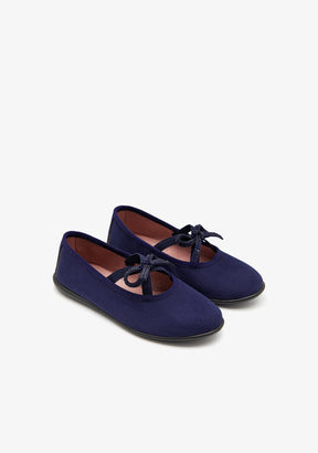 CONGUITOS ZAPATOS / BAILARINAS Navy Ribbon Ballerina