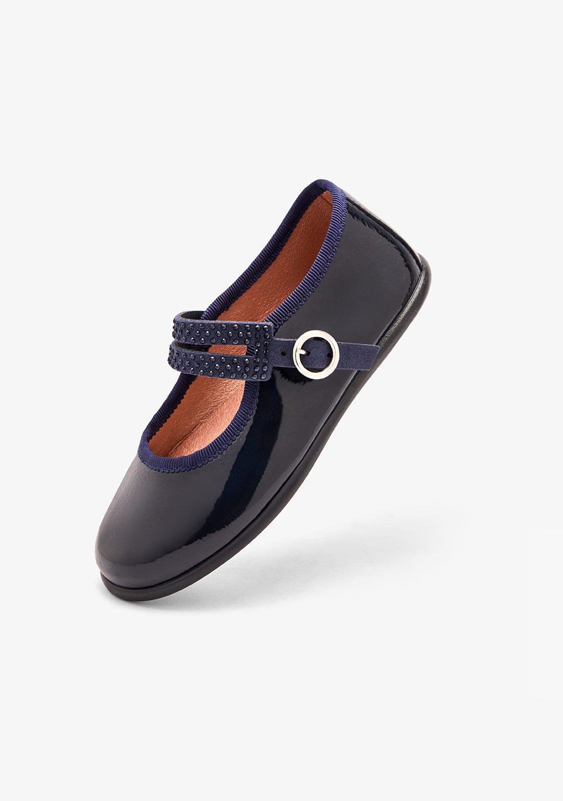CONGUITOS ZAPATOS / BAILARINAS Navy Strap Patent Mary Janes