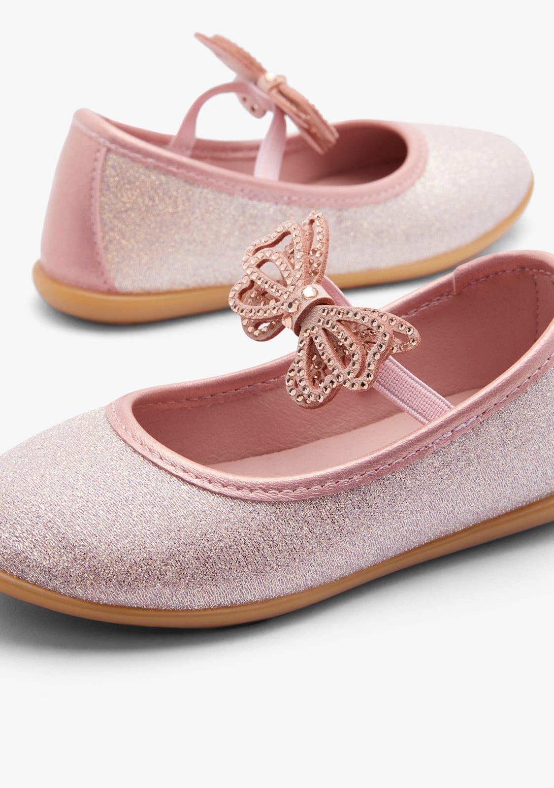 CONGUITOS ZAPATOS / BAILARINAS Pink Butterfly Strip Ballerinas