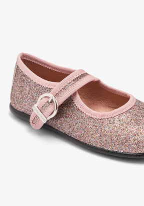 CONGUITOS ZAPATOS / BAILARINAS Pink Glitter Mary Janes
