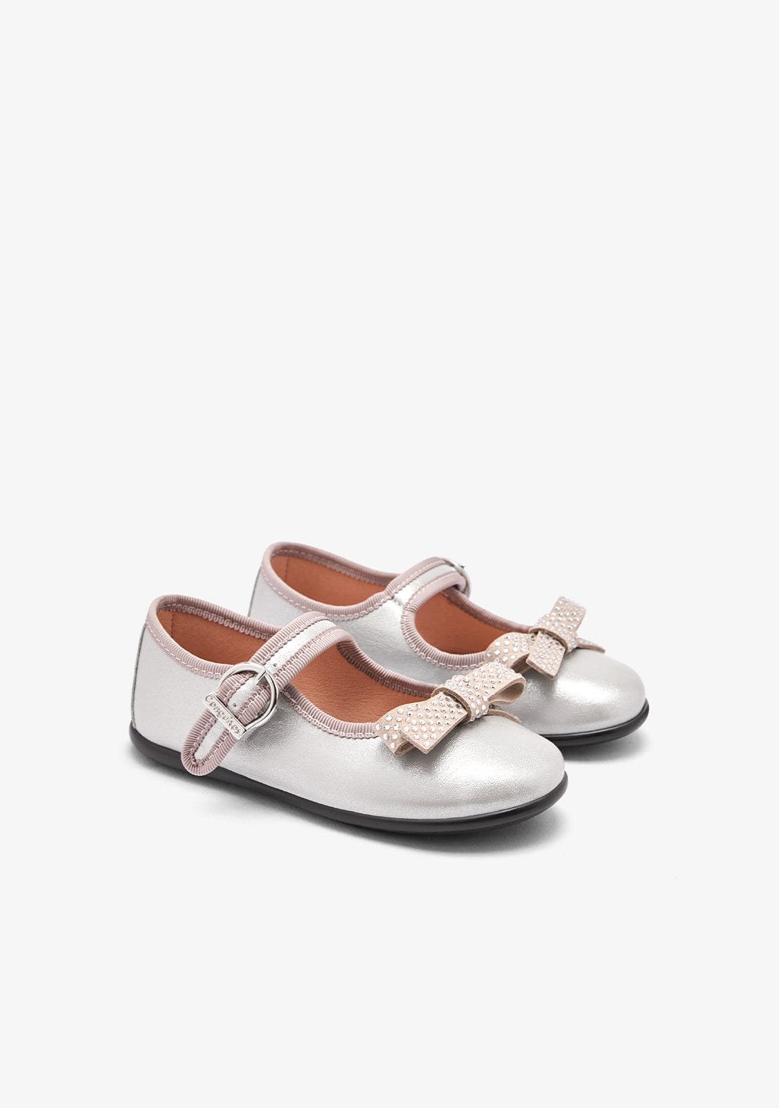 CONGUITOS ZAPATOS / BAILARINAS Silver Bow Mary Janes